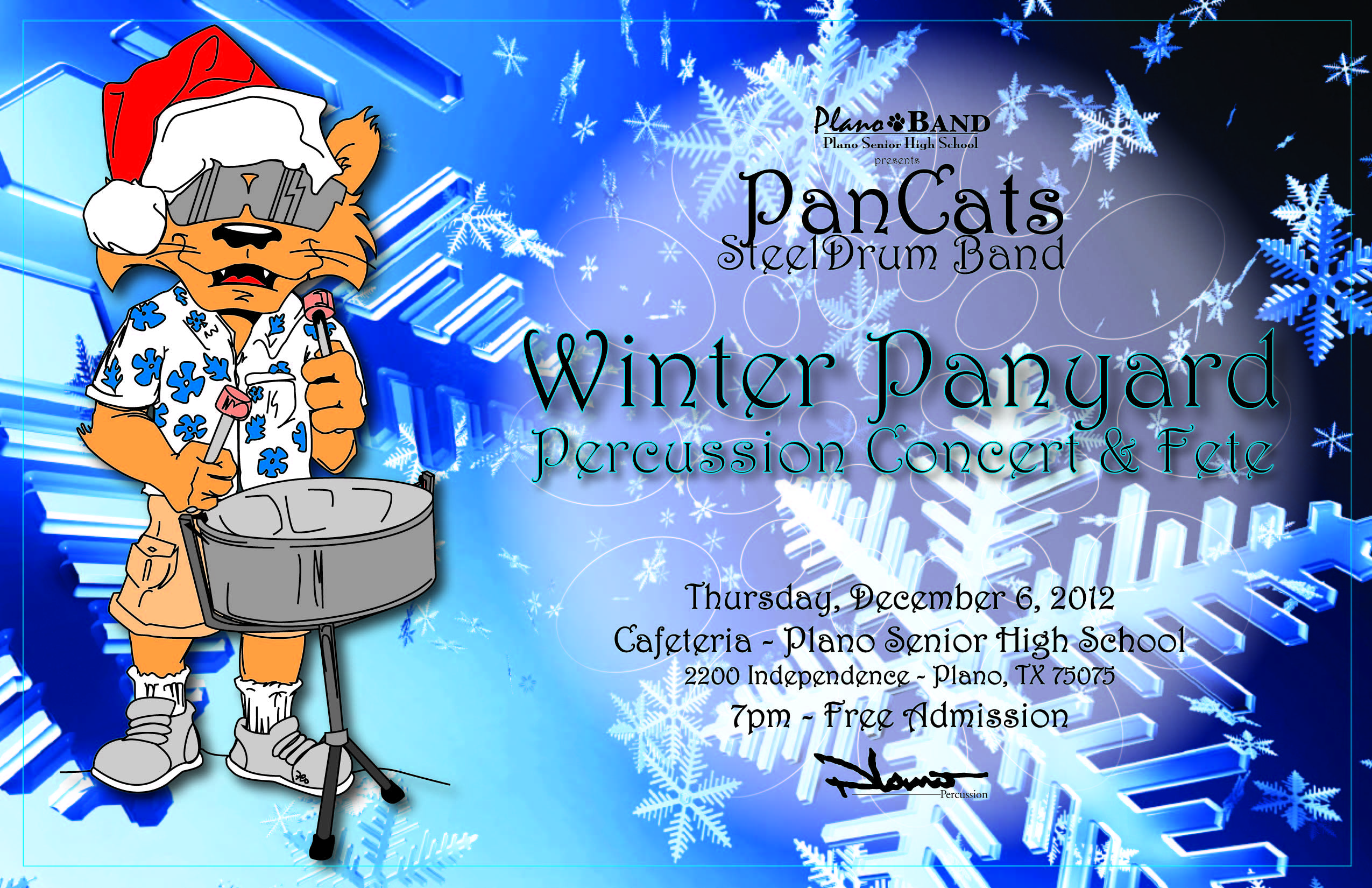 This year's Winter Panyard Percussion Concert and Fete will be on 